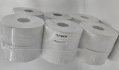 MINI JUMBO - 2.1/4 WHITE 2PLY 200MTRinch TOILET ROLLS