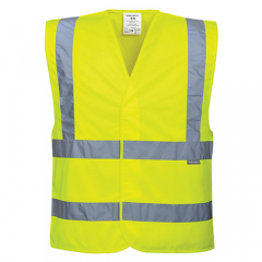 HI VIS VEST SATIN YELLOW EN471 CLASS 2:2