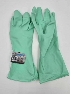 GREEN RUBBER GLOVES - PAIR (SELECT SIZE)