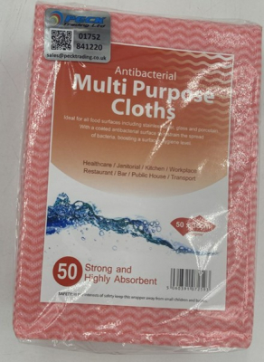 CLOTH - LIGHTWEIGHT RED WAVE ANTIBACTERIAL